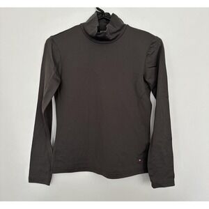 Post Card Italy Fleece Lined Base‎ Layer Top Womens Small Gray Ski Apres